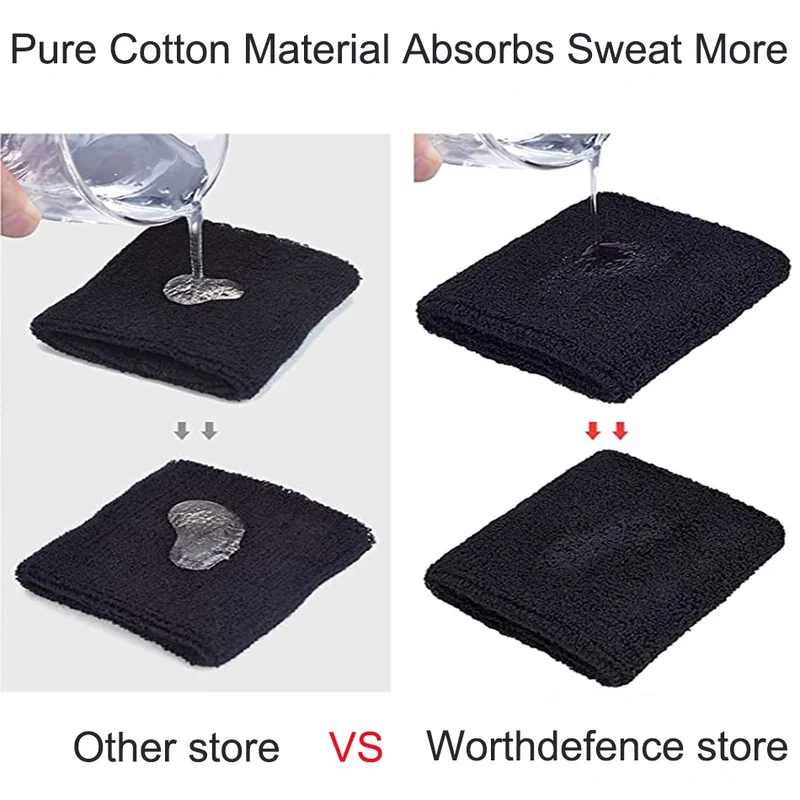 WOSWEIR-Cotton Athletic Headband Elastic Sweatbands Women Men Basketball Sports Gym Fitness Sweat Band Volleyball Tennis