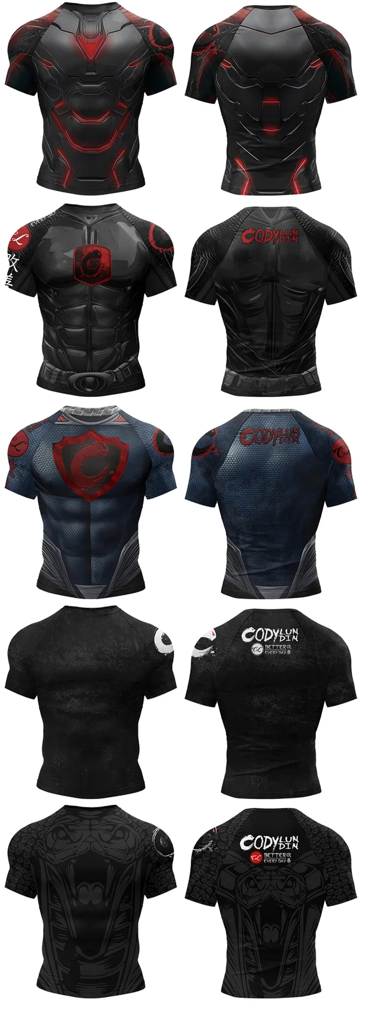 Hot Sell 3Digital Printed MMA BJJ Rash Guard Compression Shirt for Grappling Wrestling Daily MMA BJJ No-Gi Fitness Tee Shirts