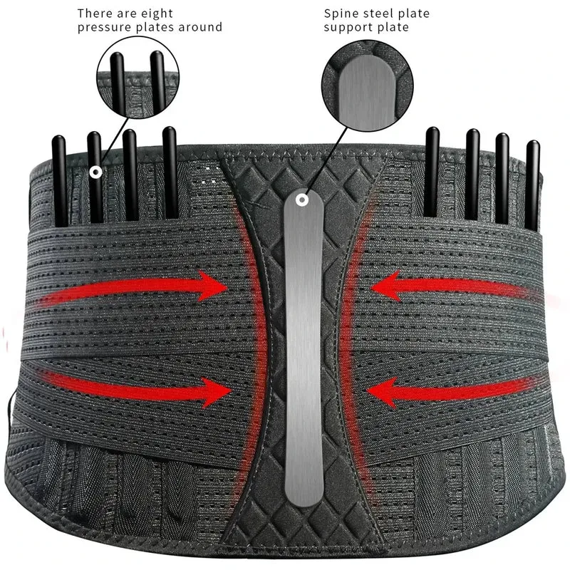 1PC GOUNOD Double Full Back Lumbar Support Belt Waist Orthopedic Corset Spine Decompression Waist Trainer Back Pain Relief