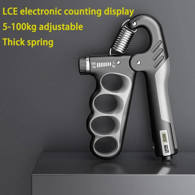 Grip dynamometer male arm strength training electronic counting five-finger exerciser 100kg fitness mechanical record