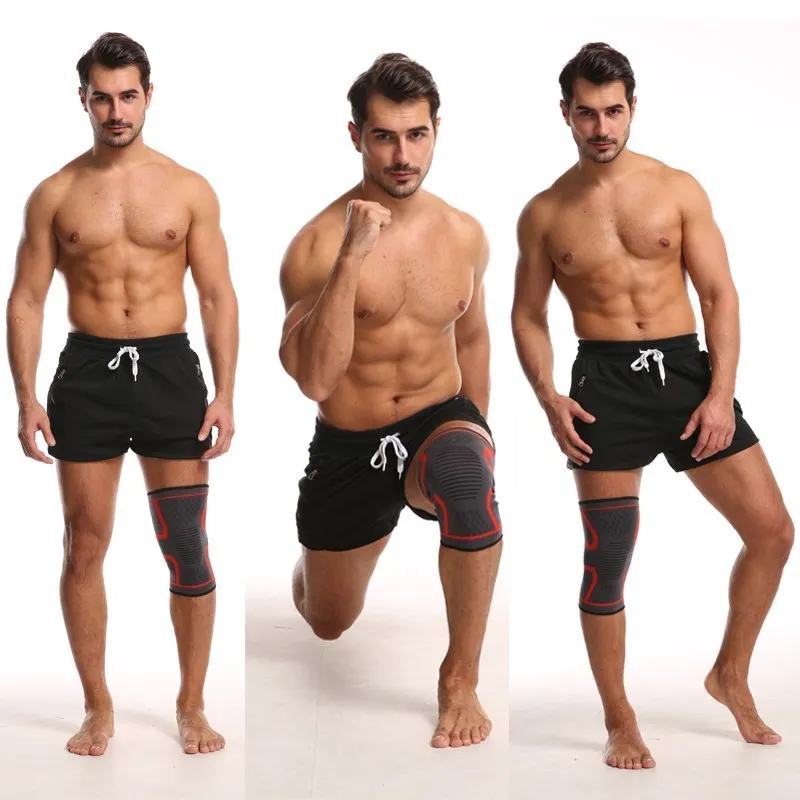 WOSWEIR-1 PC Elastic Knee Pads Nylon Sports Fitness Kneepad Fitness Gear Patella Brace Running Basketball Volleyball Support