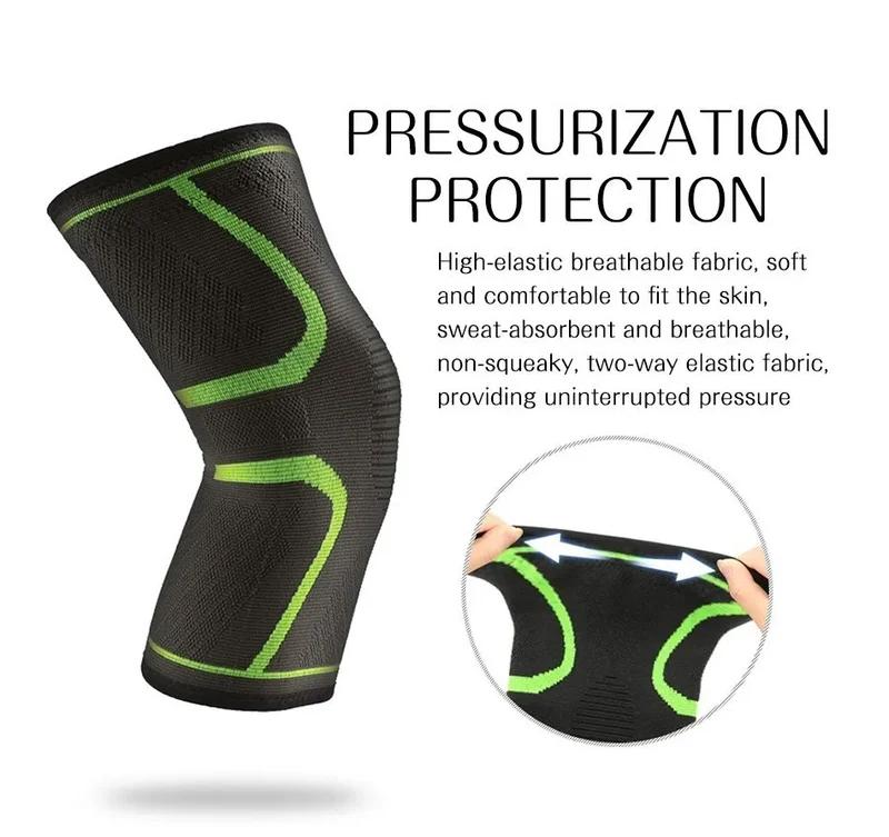 WOSWEIR-1 PC Elastic Knee Pads Nylon Sports Fitness Kneepad Fitness Gear Patella Brace Running Basketball Volleyball Support