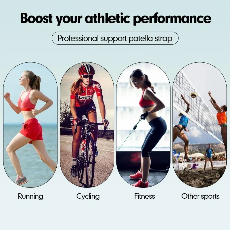 1 PCS Adjustable Sports Knee Pad Patella Band Elastic Bandage Band Football Basketball Sports Knee Pad Fitness Sport Knee Brace