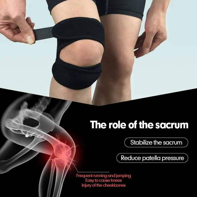 1 PCS Adjustable Sports Knee Pad Patella Band Elastic Bandage Band Football Basketball Sports Knee Pad Fitness Sport Knee Brace