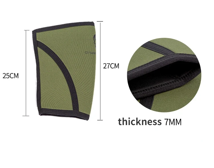 7mm Knee Pads Fitness Squatting Sports Protective Elasticity Hard Pulling Powerlifting Training Bodybuilding Knee Protector