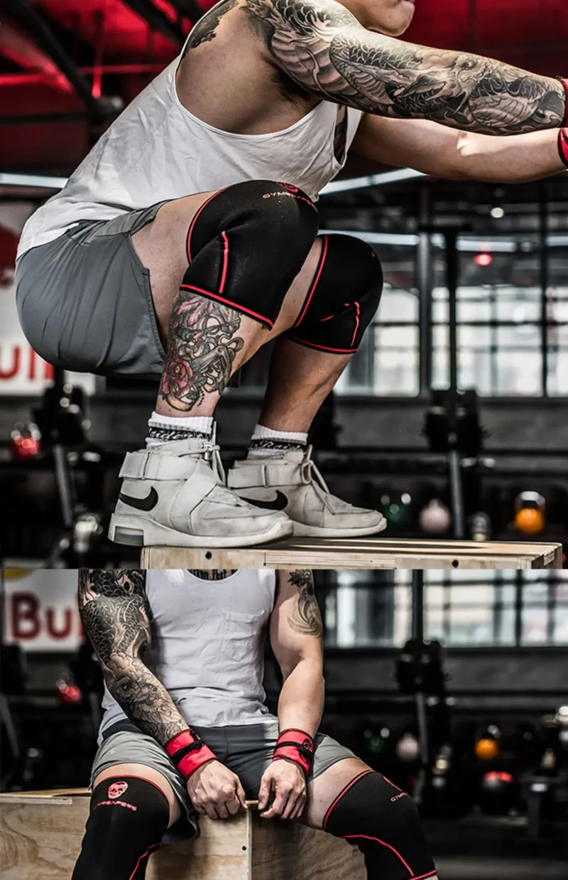 7mm Knee Pads Fitness Squatting Sports Protective Elasticity Hard Pulling Powerlifting Training Bodybuilding Knee Protector