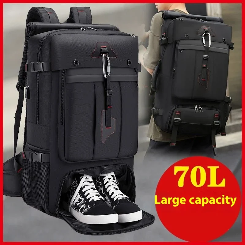 50L 70L Large Capacity Travel Backpack Luggage Sports Training Fitness Independent Shoes Storage Bag Laptop Bags