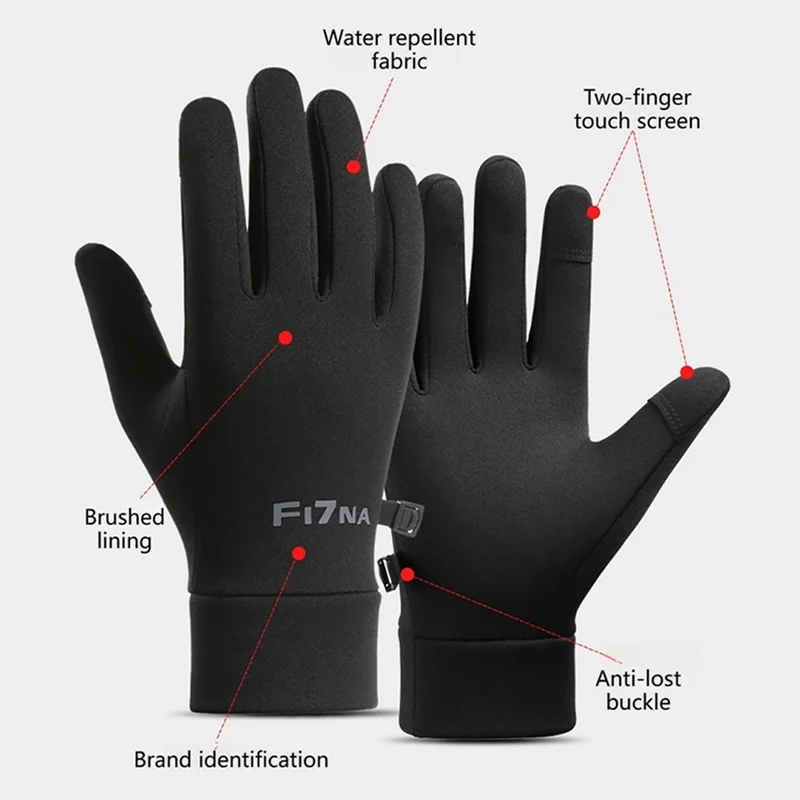 GTUBIKE Autumn Winter Outdoor Cycling Gloves Gym Fitness Sports Running Warm Touch Screen Nonslip Gloves Motorcycle Gloves