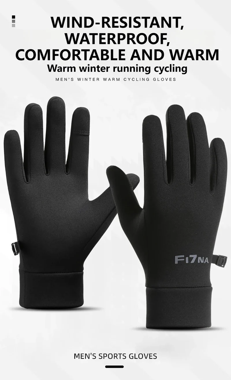 GTUBIKE Autumn Winter Outdoor Cycling Gloves Gym Fitness Sports Running Warm Touch Screen Nonslip Gloves Motorcycle Gloves