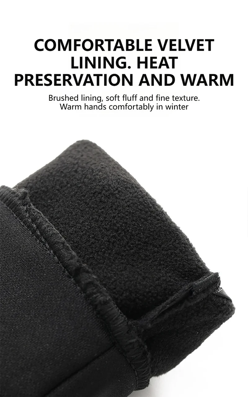 GTUBIKE Autumn Winter Outdoor Cycling Gloves Gym Fitness Sports Running Warm Touch Screen Nonslip Gloves Motorcycle Gloves