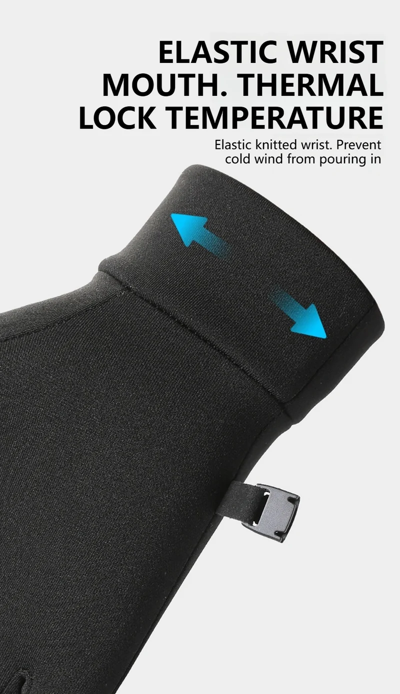 GTUBIKE Autumn Winter Outdoor Cycling Gloves Gym Fitness Sports Running Warm Touch Screen Nonslip Gloves Motorcycle Gloves