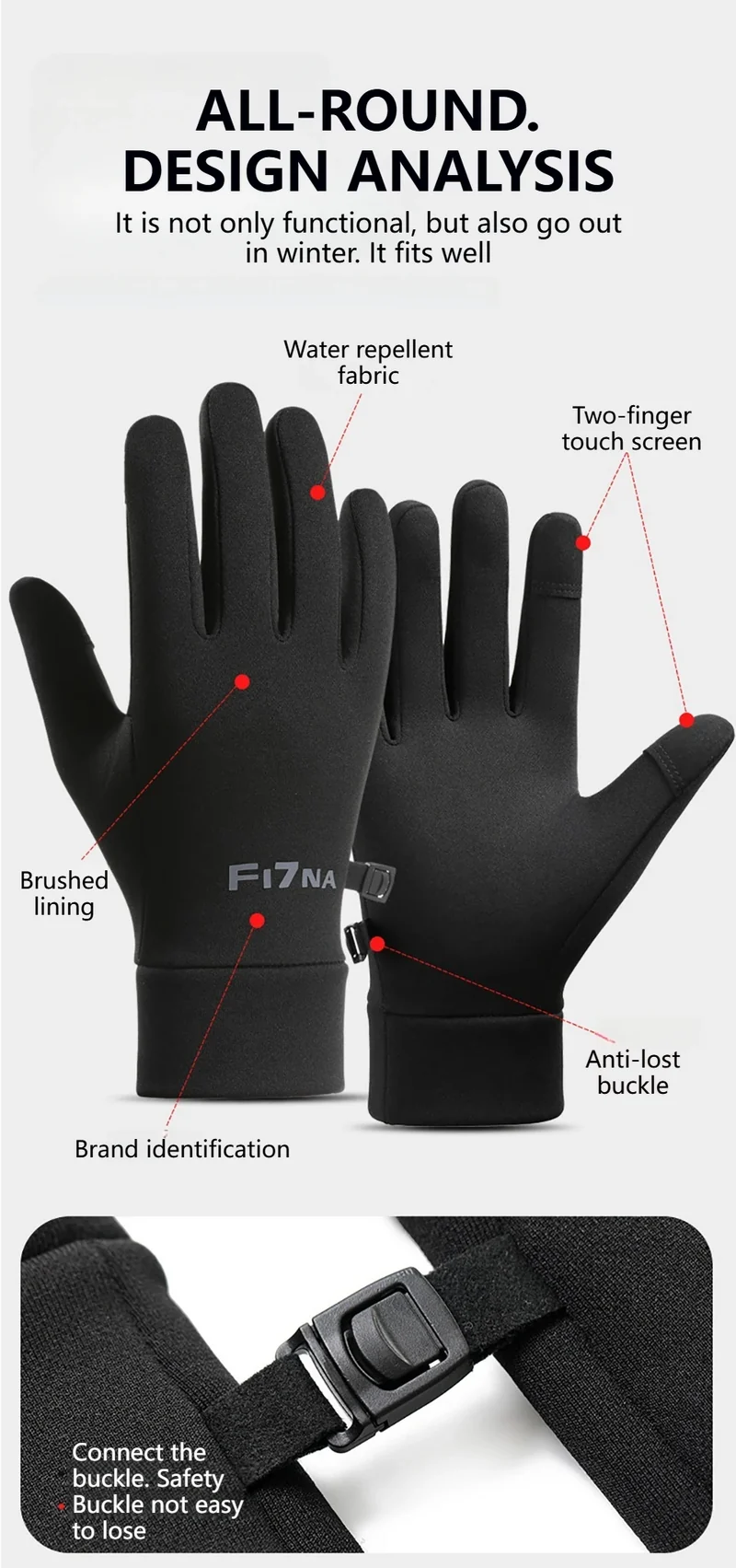 GTUBIKE Autumn Winter Outdoor Cycling Gloves Gym Fitness Sports Running Warm Touch Screen Nonslip Gloves Motorcycle Gloves