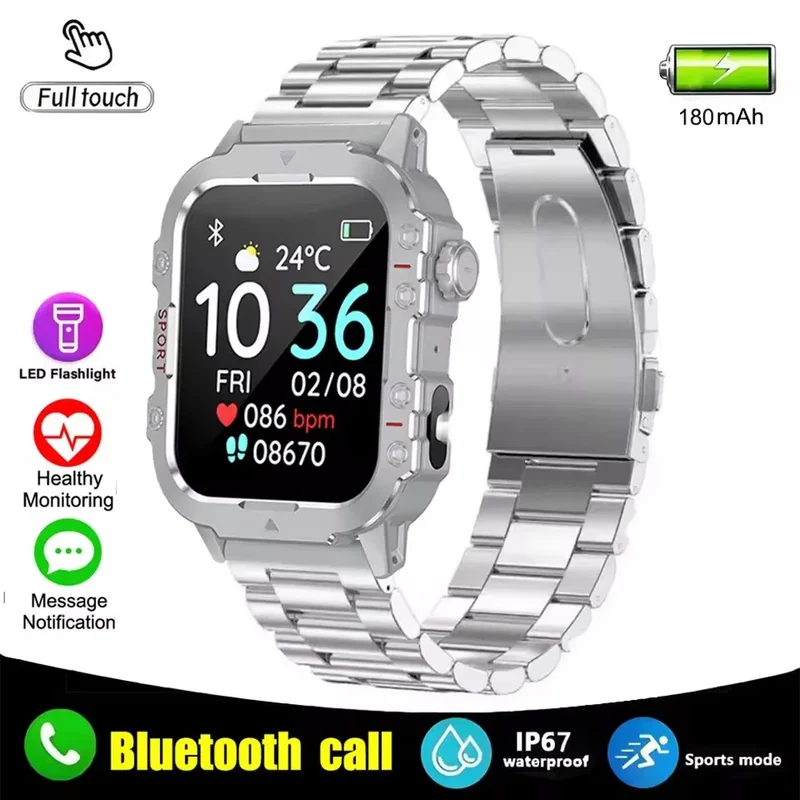 2024 Smart Watch Android Phone 1.44'' Inch Color Screen Bluetooth Call Blood Oxygen/Pressure Monitoring Smart Watch Women Men