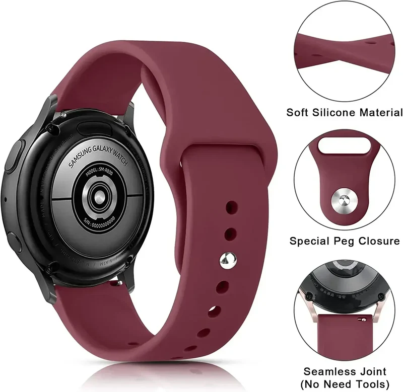 18mm 20mm 22mm Women Silicone Smart Watch Strap Wristband For Garmin Venu 3S 2S Forerunner 165 265S 255 Bracelet Watchband