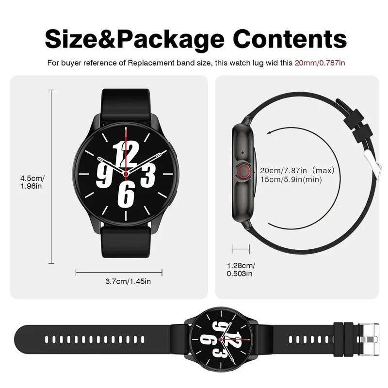 HOMEFISH Smart Watch Wireless Calling Multiple Sports Modes Music Player Health Tracking DIY Watch Faces Android iOS