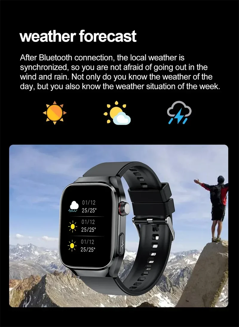 2026 New Professional-Grade Smart Watch Men ECG+PPG Uric Acid Body Fat Health Analysis IP68 Waterproof AMOLED Smartwatch Women