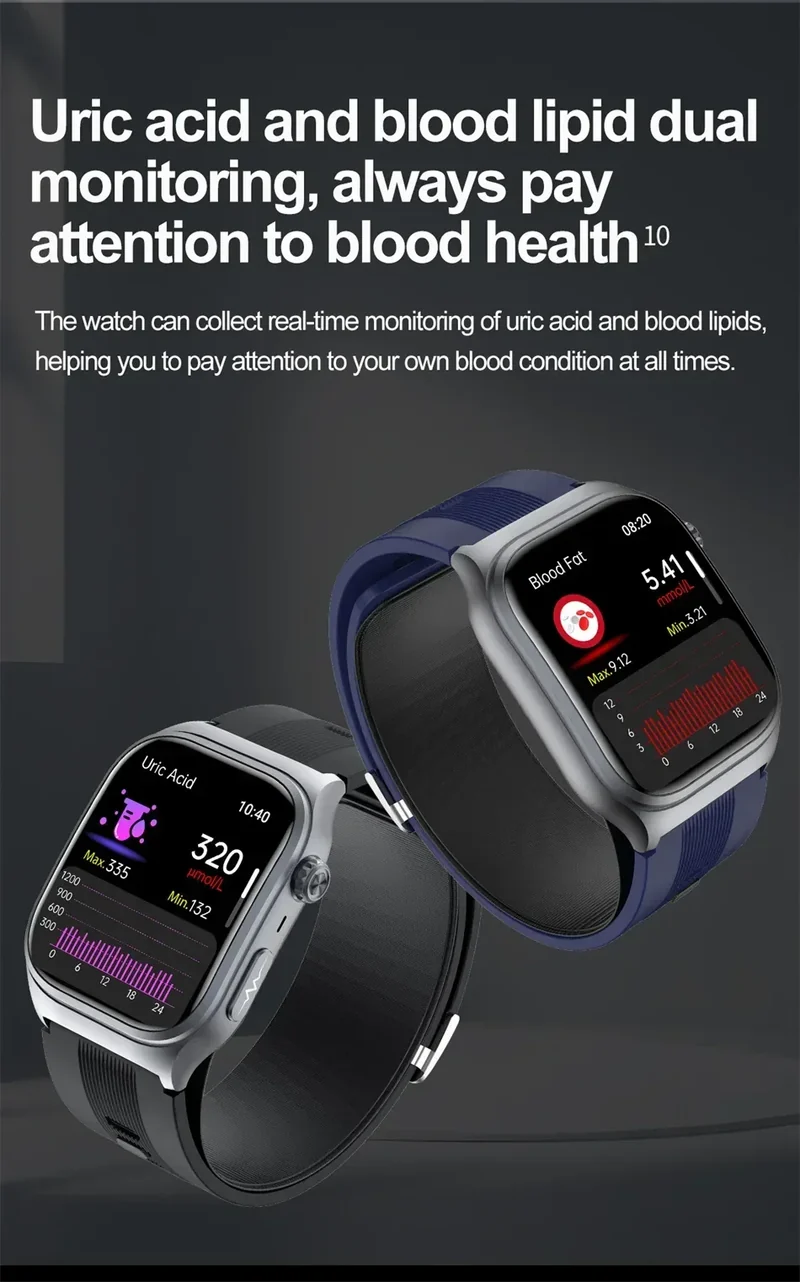 Sapphire Glass Air Pump Airbag Test Three High Smart Watches Men ECG Heart Rate Blood Pressure Health Tracker NFC Smartwatch