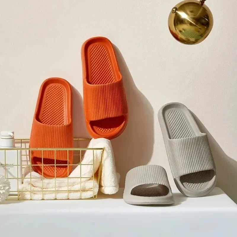 Youpin Thick Platform Women Bathroom Home Slippers Cloud Slippers Soft Sole EVA Indoor Slides Sandals Summer Non-slip Mi
