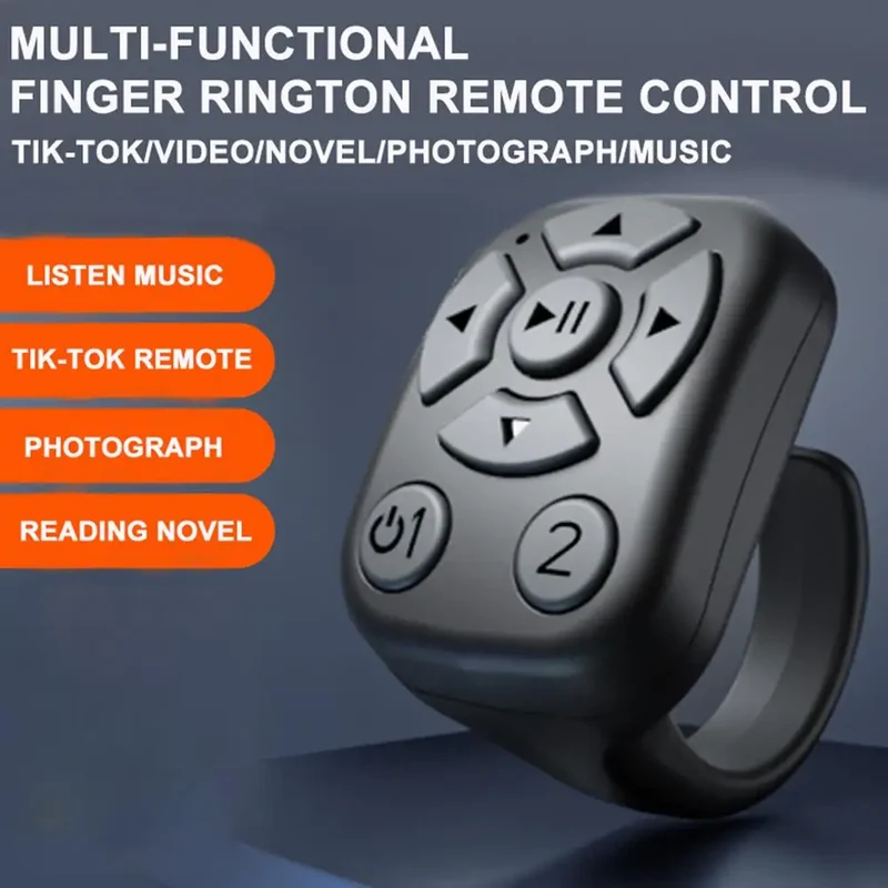 Blue-tooth Remote Control Scrolling E-book Page Turner For Tik-tok Video Remote Control Selfie Stick Camera Controller