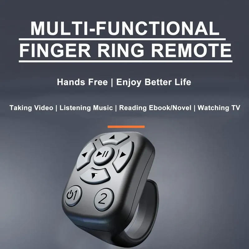 Blue-tooth Remote Control Scrolling E-book Page Turner For Tik-tok Video Remote Control Selfie Stick Camera Controller