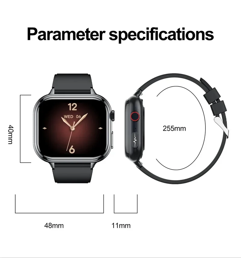 2025New Medical Grade ECG+PPG Smart Watch BMI Body Fat Uric Acid Painless Non-invasive Blood Sugar Monitoring Calling Smartwatch