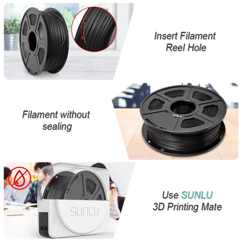 SUNLU PLA Filament 2KG 1KG/ Roll 3D Printer Filament PLA 1.75mm 3d Filament PLA Printing Materials for 3D Printer to 3D Printing