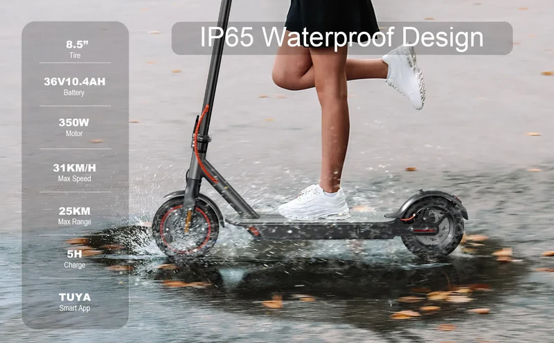 2026 New AOVOPRO P7 Turn Signal Electric Scooter 350W 8.5 Inch Tire Smart Escooter 31KM/H 36V10.5AH Electric Scooter for Adults