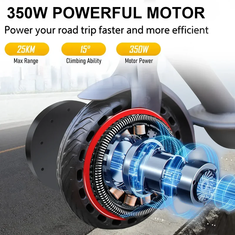 2026 New AOVOPRO P7 Turn Signal Electric Scooter 350W 8.5 Inch Tire Smart Escooter 31KM/H 36V10.5AH Electric Scooter for Adults