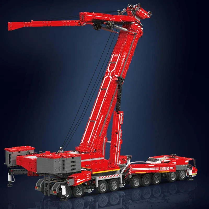 Mould King 17007 17008 Technical Truck Building Block Remote Control Liebherred LTM 11200 Crane Model Kids Christmas Car Toys