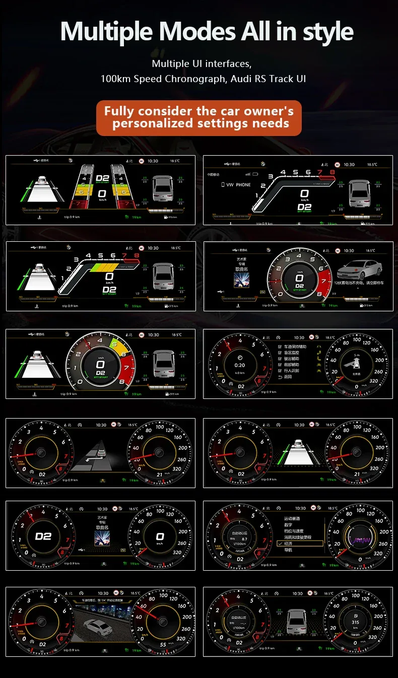 12.3'' LCD Digital Instrument Cluster for Volkswagen Maiden B6 B7 CC 2007 8 9 10 11 Years Ntg4.5 Car Radio Dashboard Cockpit