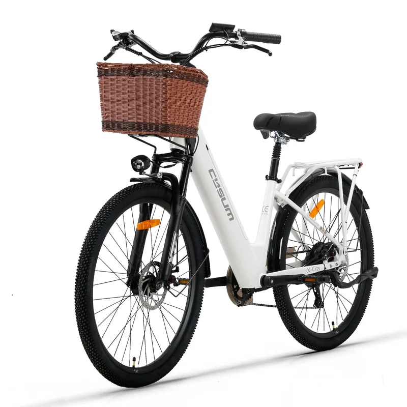 Cysum X-City Adult E-Bike 250W E-Bike for Men 48V 10.4ah Battery 26-Inch Tyre City E-Bike