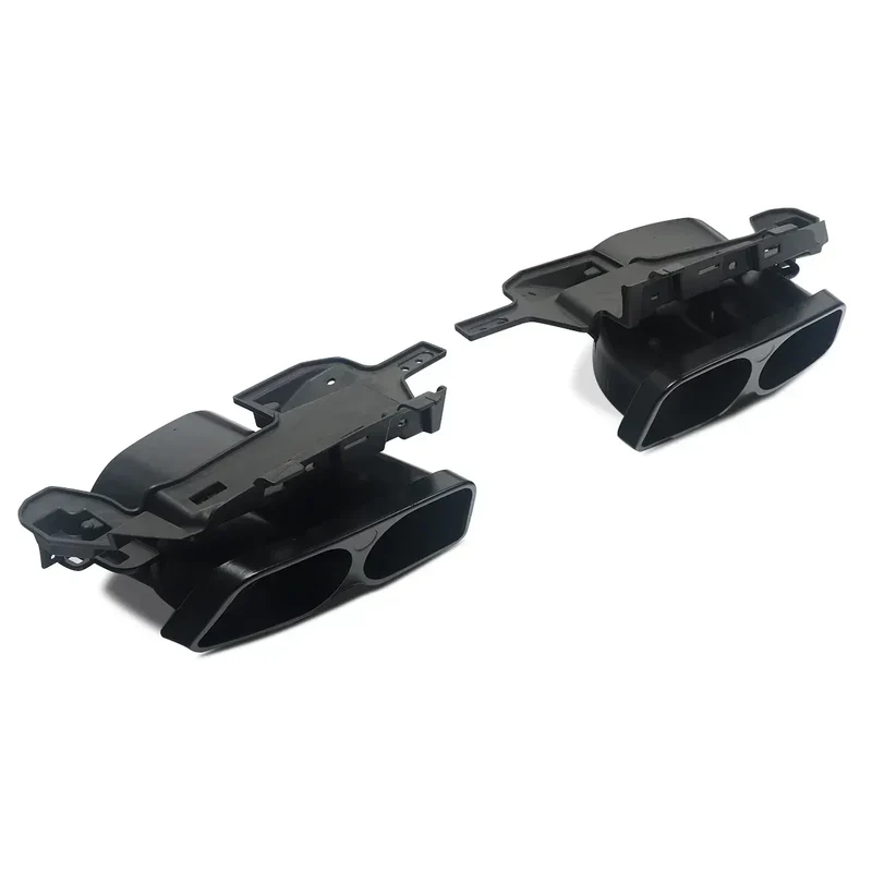 FOR MERCEDES S CLASS W222 B STYLE AMG REAR DIFFUSER TAILPIPE GLOSS BLACK 13-17