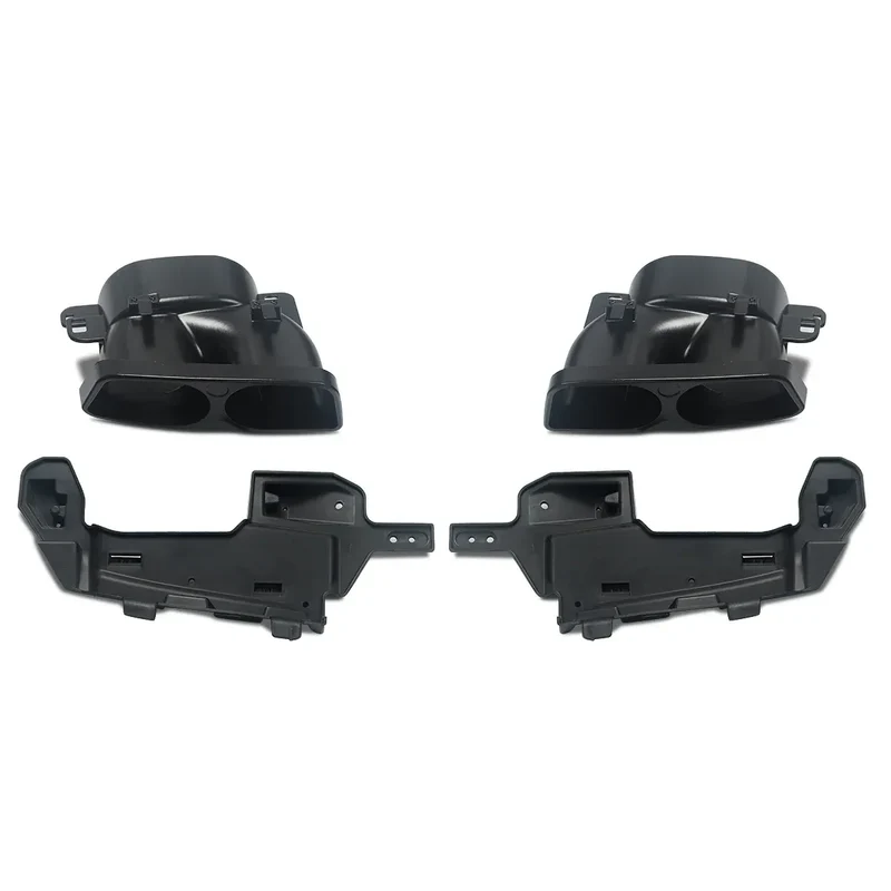 FOR MERCEDES S CLASS W222 B STYLE AMG REAR DIFFUSER TAILPIPE GLOSS BLACK 13-17