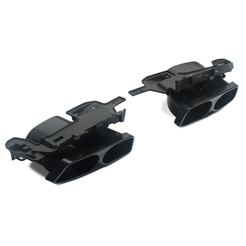 FOR MERCEDES S CLASS W222 B STYLE AMG REAR DIFFUSER TAILPIPE GLOSS BLACK 13-17