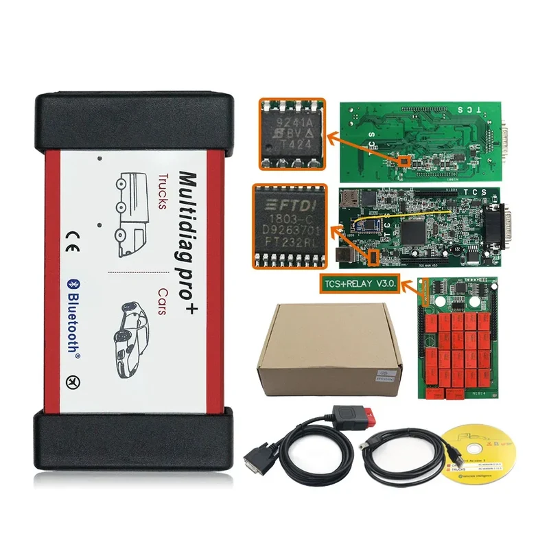 10PCS 2021.11/2020.23 Multidiag Pro TCS DS/ACTM OBD2 Diagnostic Tool 2017.R3 With Keygen /2018.R0 For TCS For Multi Cars Trucks