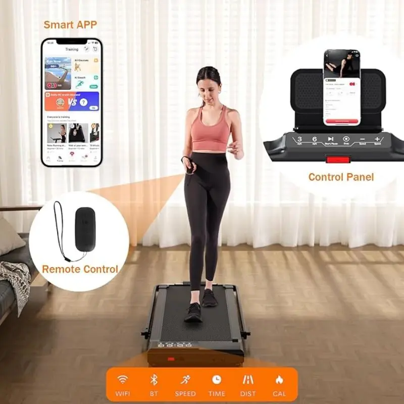 Superun 3 in 1 Folding Treadmills for Home, 3.0HP Powerful and Quiet Under Desk Treadmill, 300 lbs Capacity Foldable Walking Pad