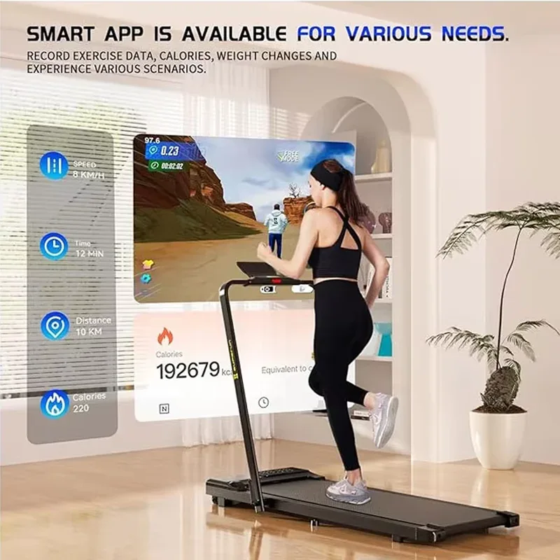 Superun 3 in 1 Folding Treadmills for Home, 3.0HP Powerful and Quiet Under Desk Treadmill, 300 lbs Capacity Foldable Walking Pad