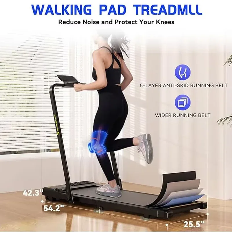 Superun 3 in 1 Folding Treadmills for Home, 3.0HP Powerful and Quiet Under Desk Treadmill, 300 lbs Capacity Foldable Walking Pad