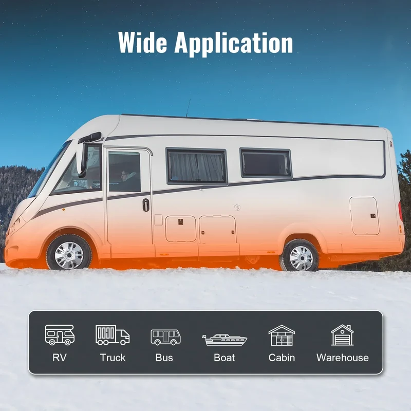 SucceBuy Bluetooth Diesel Air Heater 12V 2KW Diesel Heater with Remote Control and LCD Diesel Parking Heater for RV Trailer Boat