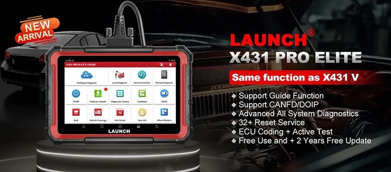 LAUNCH X431 CRP919E BT Car Diagnostic Tool OBD2 Scanner DBScar VII VCI Auto with Active Test ECU Coding CANFD DOIP 31+ Reset