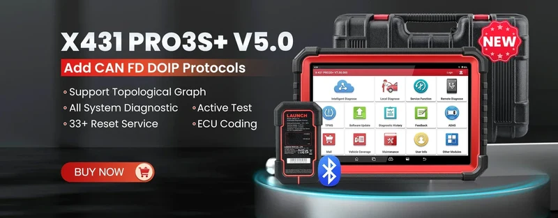 LAUNCH X431 CRP919E BT Car Diagnostic Tool OBD2 Scanner DBScar VII VCI Auto with Active Test ECU Coding CANFD DOIP 31+ Reset