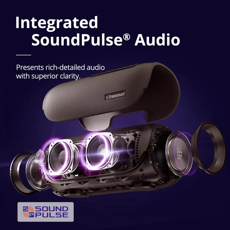 Tronsmart Bang Bluetooth Speaker Portable Party Speaker with Lossless Hi-Res Audio, Heavy Bass, App Control, Portable Handle