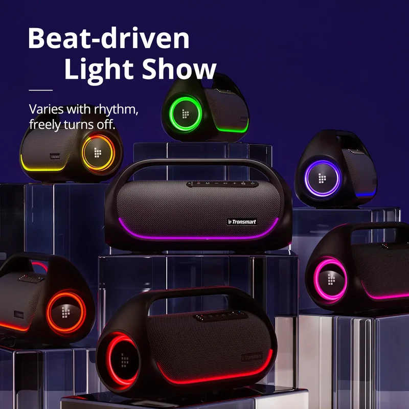 Tronsmart Bang Bluetooth Speaker Portable Party Speaker with Lossless Hi-Res Audio, Heavy Bass, App Control, Portable Handle
