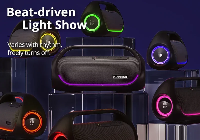 Tronsmart Bang Bluetooth Speaker Portable Party Speaker with Lossless Hi-Res Audio, Heavy Bass, App Control, Portable Handle
