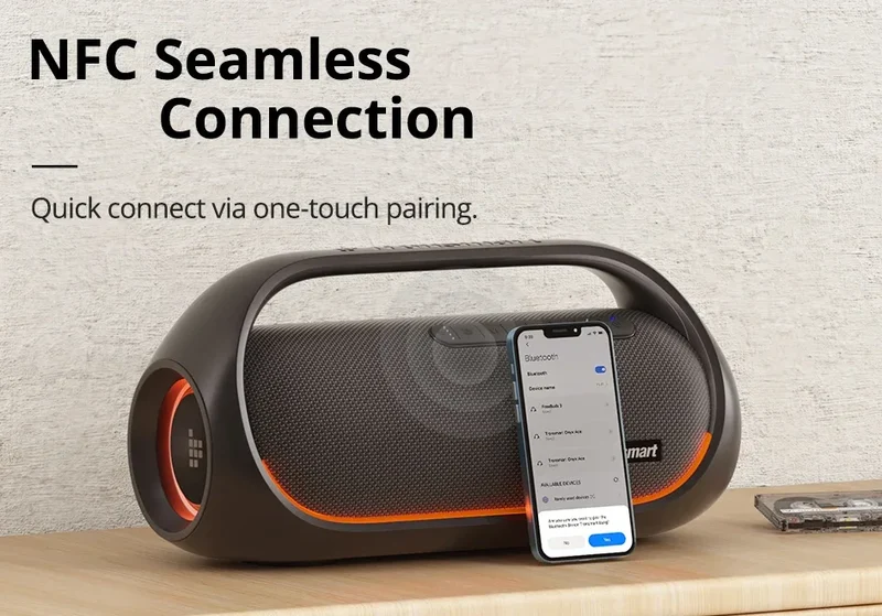Tronsmart Bang Bluetooth Speaker Portable Party Speaker with Lossless Hi-Res Audio, Heavy Bass, App Control, Portable Handle