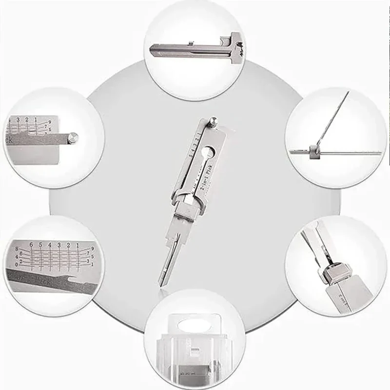 1-4pcs SS001 Key Decoder Tool Pickup Hand Tool Stainless Steel Precision Tool O-ring Pickup Kit Maintenance Repair Kit