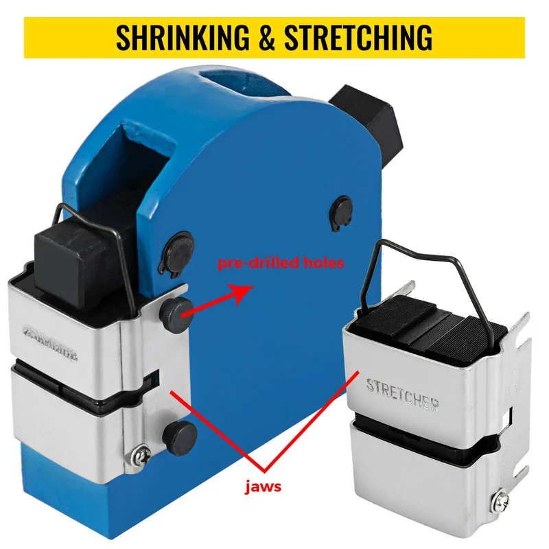 SucceBuy Sheet Metal Shrinker and Stretcher Kit with 2Jaws 1Housing Compound Lever 2 in 1 Manual Shaping Bending Forming Machine