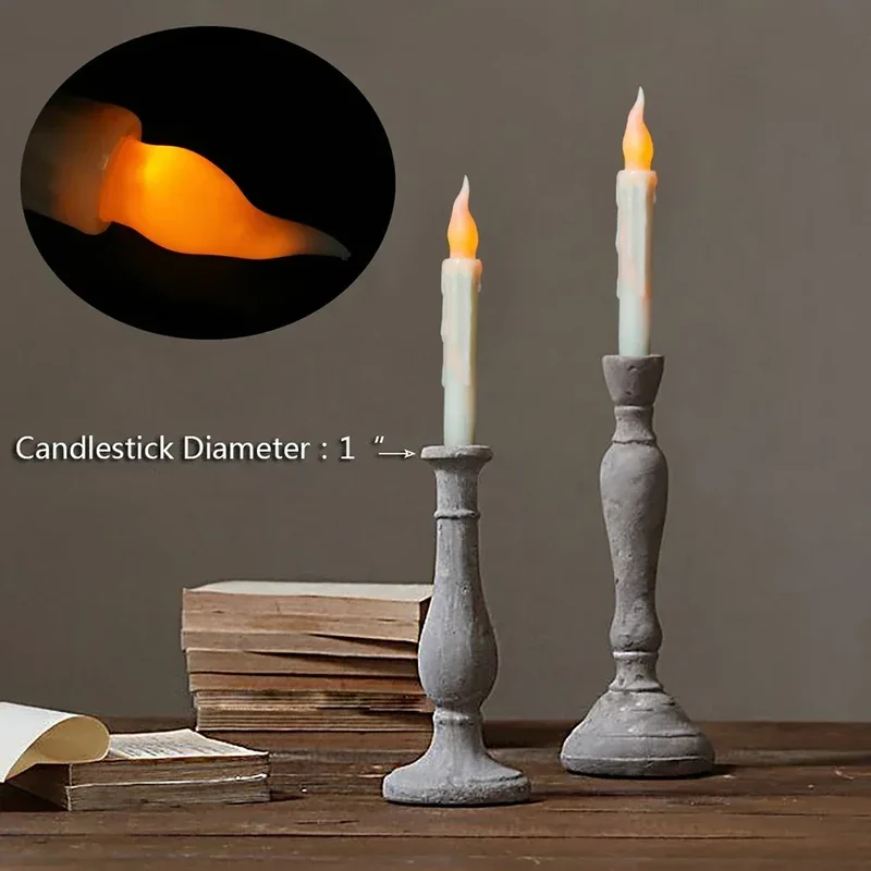 Floating LED Candles with Magic Wand Remote Control Flameless Remote Taper Electronic Candle Christmas Party Decor Candle Lights