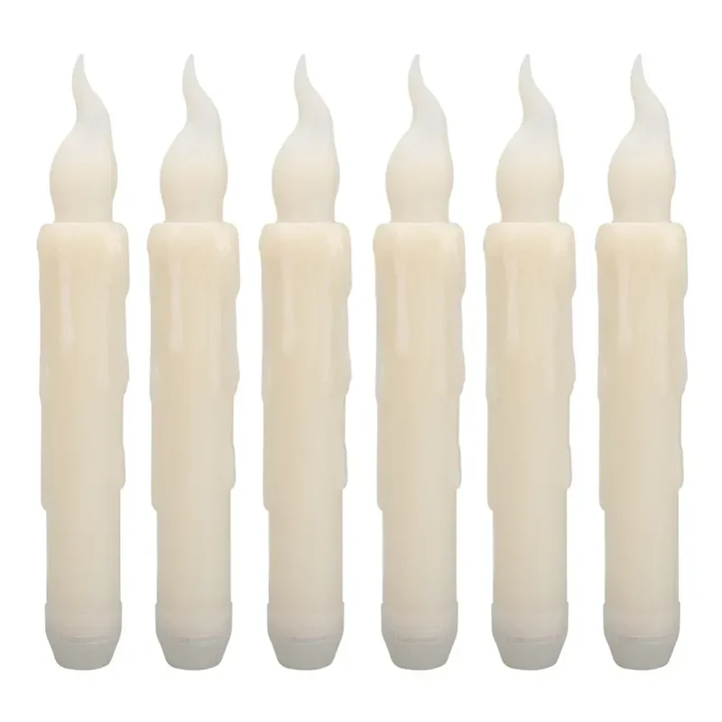 Floating LED Candles with Magic Wand Remote Control Flameless Remote Taper Electronic Candle Christmas Party Decor Candle Lights