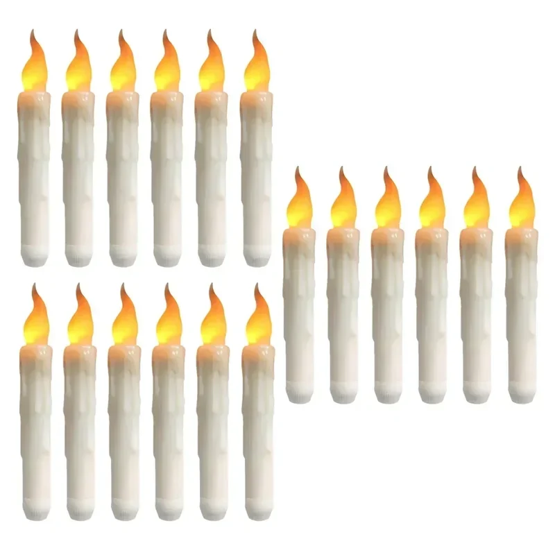 Floating LED Candles with Magic Wand Remote Control Flameless Remote Taper Electronic Candle Christmas Party Decor Candle Lights